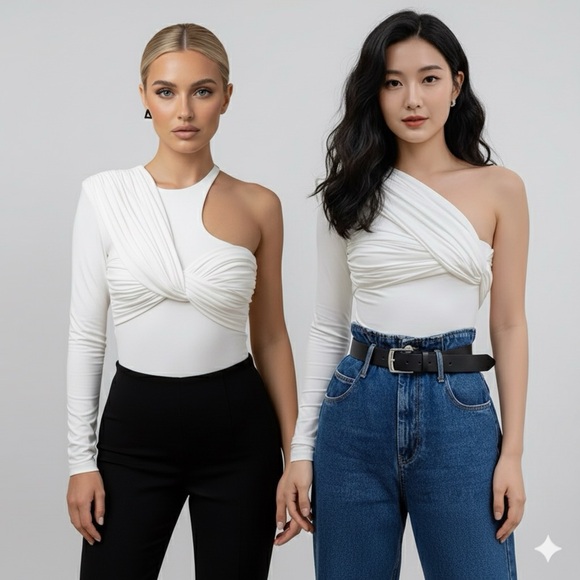 Goddess Sculpt One-Shoulder Bodysuit - Picture 6 of 12